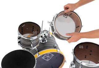 Zestaw perkusji akustycznej Dixon PODJ516EY Jet Set Plus Shellset Ebony Yellow Zestaw perkusji akustycznej - 3