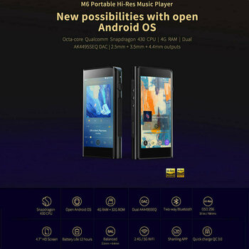 Kapesní hudební přehrávač Shanling M6 21 Hudební přehrávač 32 GB - 5