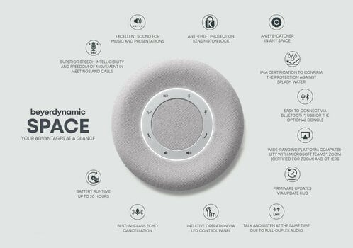Konferensmikrofon Beyerdynamic SPACE Wireless Bluetooth Speakerphone Konferensmikrofon - 4