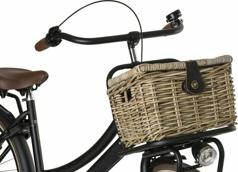 Portabicicletas Fastrider Sera Rattan Bicycle Basket Lid Beige Bicycle basket - 5