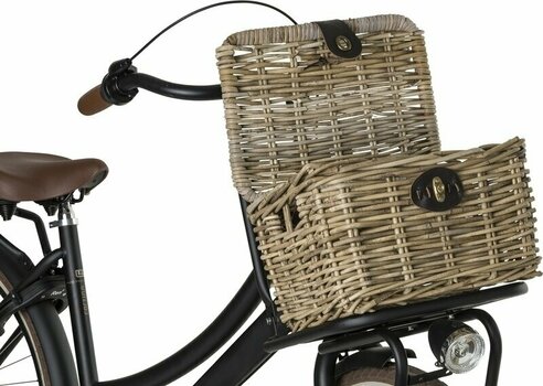 Ciclotransportador Fastrider Sera Rattan Bicycle Basket Lid Cesto de bicicleta Beige - 6