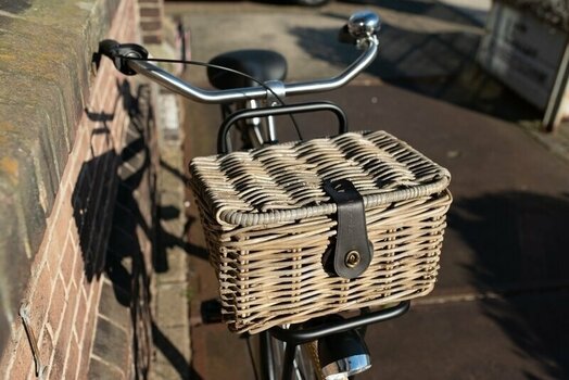 Ciclotransportador Fastrider Sera Rattan Bicycle Basket Lid Cesto de bicicleta Beige - 8