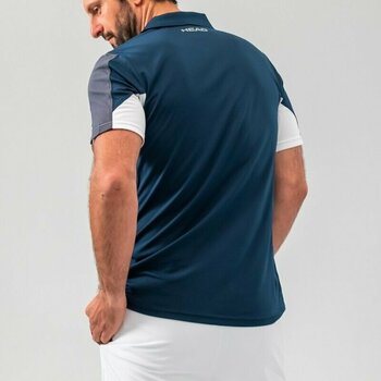Tennis T-shirt Head Club 22 Tech Polo Shirt Men White/Dress Blue 2XL Tennis T-shirt - 4