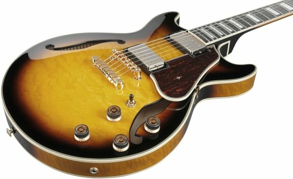 Guitare semi-acoustique Ibanez AM93QM-AYS Antique Yellow Sunburst Guitare semi-acoustique - 4
