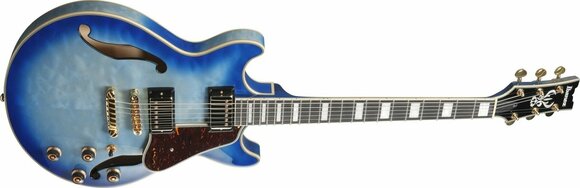 Semi-akoestische gitaar Ibanez AM93QM-JBB Jet Blue Burst - 3