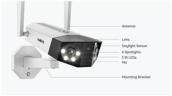 Systèmes de caméras intelligentes Reolink Duo WiFi Blanc Systèmes de caméras intelligentes - 2