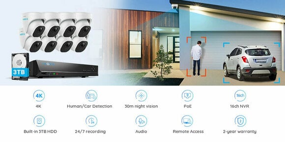 Systèmes de caméras intelligentes Reolink RLK16-820D8-A-3T Blanc Systèmes de caméras intelligentes - 4