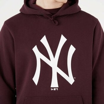 Hoodie New York Yankees MLB Seasonal Team Logo Red Wine/White S Hoodie - 2