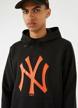 Hoodie New York Yankees MLB Seasonal Team Logo Black/Orange S Hoodie - 3