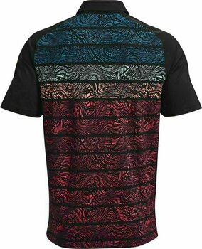 Chemise polo Under Armour Iso-Chill Psych Stripe Mens Polo Black/Penta Pink/Halo Gray M - 2