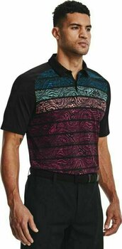 Chemise polo Under Armour Iso-Chill Psych Stripe Mens Polo Black/Penta Pink/Halo Gray M - 3