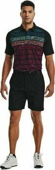 Chemise polo Under Armour Iso-Chill Psych Stripe Mens Polo Black/Penta Pink/Halo Gray M - 5