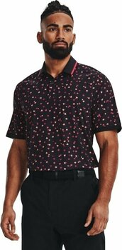 Polo Shirt Under Armour Iso-Chill Floral Mens Polo Black/Electric Tangerine/Halo Gray S - 3