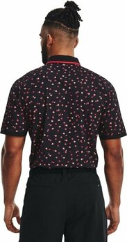 Polo Shirt Under Armour Iso-Chill Floral Mens Polo Black/Electric Tangerine/Halo Gray XL - 4