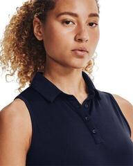 Polo Shirt Under Armour Zinger Womens Sleeveless Midnight Navy/Midnight Navy/Metallic Silver XS Polo Shirt - 5