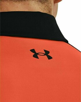 Polo Shirt Under Armour UA T2G Blocked Mens Polo Electric Tangerine/Black/Black XL - 6