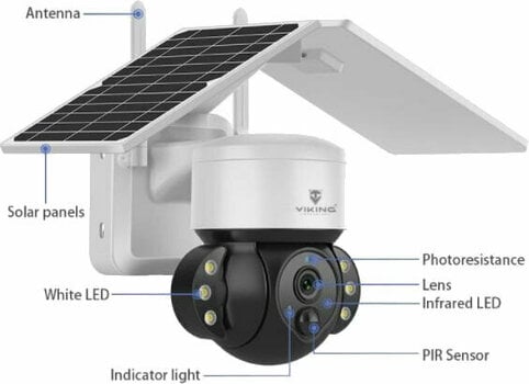 Smart kamerový systém Viking Technology Solar HD HDs02 4G Biela Smart kamerový systém - 2