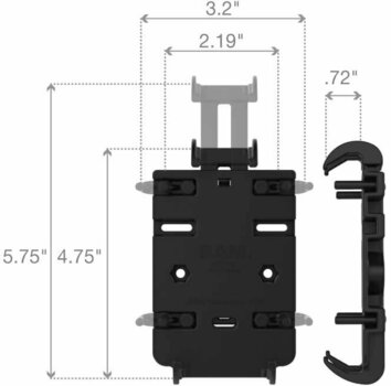 Βάσεις / Θήκες για Μηχανή Ram Mounts Quick-Grip Phone Holder - 5