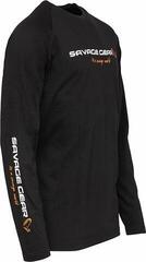Angelshirt Savage Gear Angelshirt Signature Logo Long Sleeve T-Shirt Black Caviar XL - 1