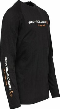 Majica Savage Gear Majica Signature Logo Long Sleeve T-Shirt Black Caviar 3XL - 2