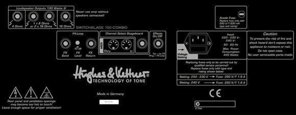 Gitarrkombinationer med förstärkningsrör Hughes & Kettner Switchblade 100-COMBO - 2