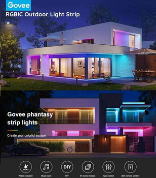 Smart Lighting Govee Phantasy Outdoor Pro Smart LED strap 10m RGBIC - 6
