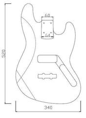 Telesa za bas kitare Dr.Parts JB Body Natural Telesa za bas kitare - 1