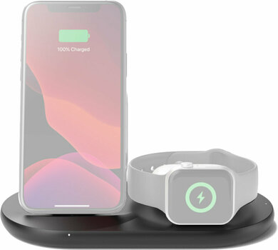Безжично зарядно Belkin 3in1 Wireless Pad/Stand/Apple Watch Black - 6