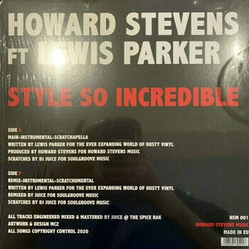 Vinyl Record Howard Stevens Ft. Lewis Parker - Style So Incredible (12" Vinyl) (EP) - 4