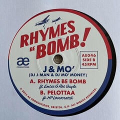 LP deska J & Mo Ft. Emcee G Roc Gayle - Rhymes Be Bomb / Pelottaa (7" Vinyl) - 2