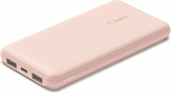 Power Bank Belkin Power Bank with USB-C 15W Dual USB-A USB-A to C Cable Pink BPB011btRG Pink Power Bank - 2