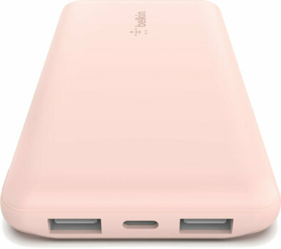 Power Bank Belkin Power Bank with USB-C 15W Dual USB-A USB-A to C Cable Pink BPB011btRG Pink Power Bank - 3