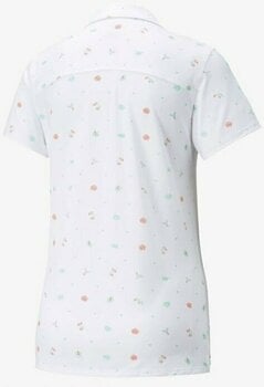 Camiseta polo Puma W Mattr Galapagos Polo Bright White/Hot Coral S - 2