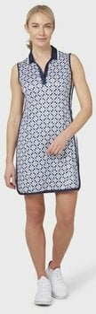 Nederdel / kjole Callaway Women Geo Printed Shirt Tail Dress Peacoat XS - 3