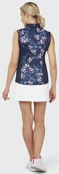 Polo Shirt Callaway Women Allover Butterfly Floral Printed Polo Peacoat XS - 2