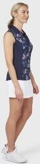 Polo Shirt Callaway Women Allover Butterfly Floral Printed Peacoat XS Polo Shirt - 2