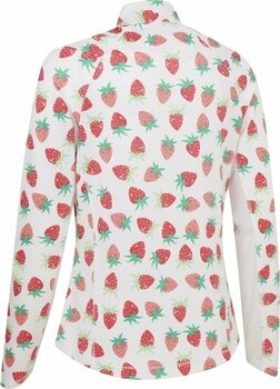 Felpa con cappuccio/Maglione Callaway Women Allover Strawberries Sun Protection Brilliant White XS - 2