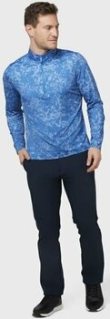 Bluza z kapturem/Sweter Callaway Mens Camo Sun Protection 1/4 Zip Magnetic Blue L - 4