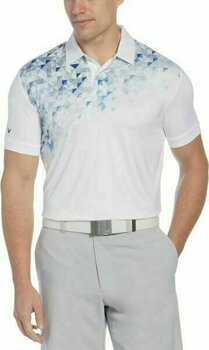 Chemise polo Callaway Mens Asymetrical Street Mural Printed Polo Bright White XS - 3