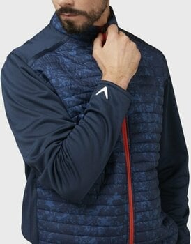 Hoodie/Sweater Callaway Mens Abstract Camo Printed Mixed Media Full Zip Navy Blazer S - 5