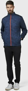 Hoodie/Sweater Callaway Mens Abstract Camo Printed Mixed Media Full Zip Navy Blazer XS - 3