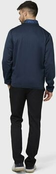 Суичър/Пуловер Callaway Mens Abstract Camo Printed Mixed Media Full Zip Navy Blazer 2XL - 4