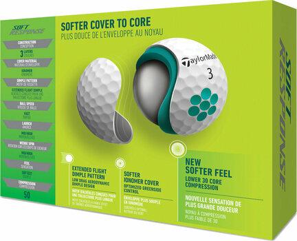 Golf Balls TaylorMade Soft Response Golf Balls White 2022 - 2