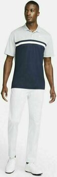 Polo-Shirt Nike Dri-Fit Victory Color-Blocked Mens Polo Shirt Light Smoke Grey/Obsidian/White/White 3XL - 3