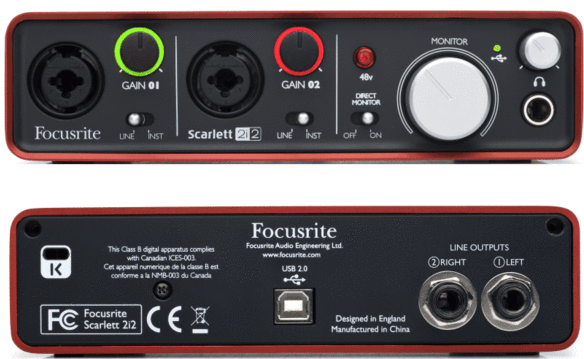 USB-audio-interface - geluidskaart Focusrite SCARLETT 2i2 - 2