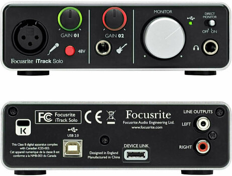 USB audio převodník - zvuková karta Focusrite iTRACK SOLO - 3