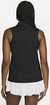 Polo Shirt Nike Dri-Fit Victory Womens Sleeveless Golf Polo Black/White XS - 3