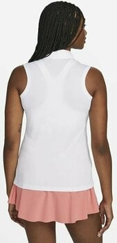 Polo-Shirt Nike Dri-Fit Victory Womens Sleeveless Golf Polo White/Black L - 3