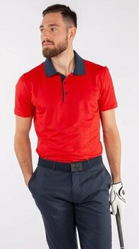 Polo trøje Galvin Green Mayson Ventil8+ Mens Polo Shirt Red/Navy L - 3