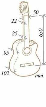 Klasická gitara s elektronikou Almansa 400 CW EZ 4/4 Natural - 2